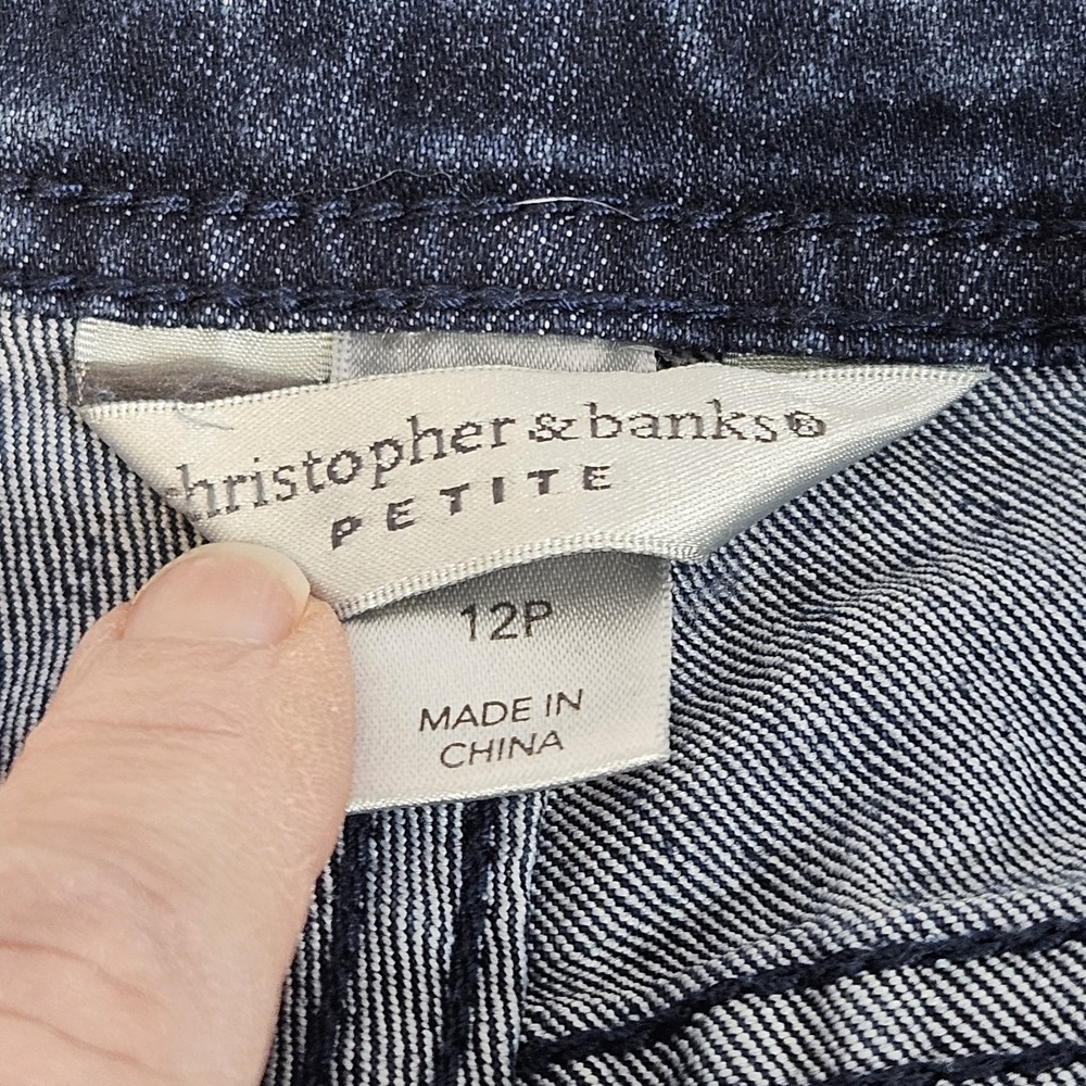 Christopher & Banks Women's Capris‎ Blue Jean Size 12 Petite - Picture 3 of 4